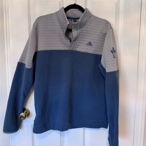 Adidas Quilted Gray and Navy Pullover